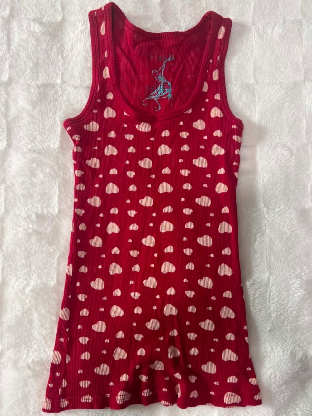 Vintage Y2K heart tank top, size xs